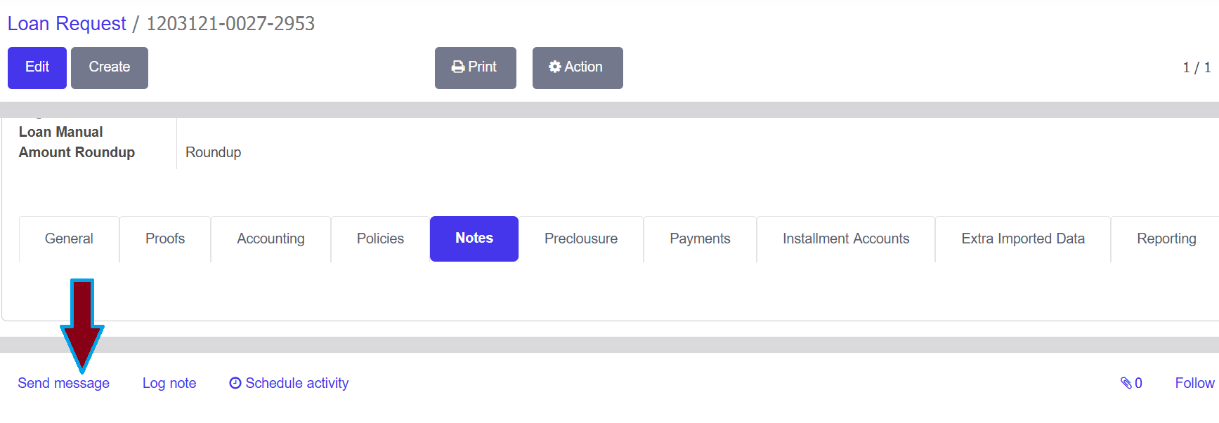 loan send message